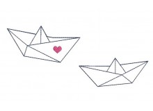 Stickdatei - Papierboot in zwei Ausführungen